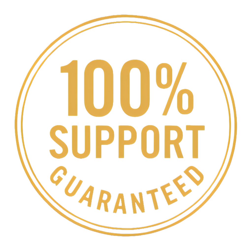 Customer support guarantee badge
